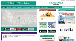 Desktop Screenshot of folhadeguanhaes.com.br