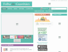 Tablet Screenshot of folhadeguanhaes.com.br